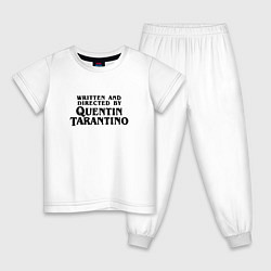 Пижама хлопковая детская Quentin Tarantino, цвет: белый