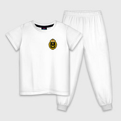 Пижама хлопковая детская Черноморский флот ВМФ России, цвет: белый