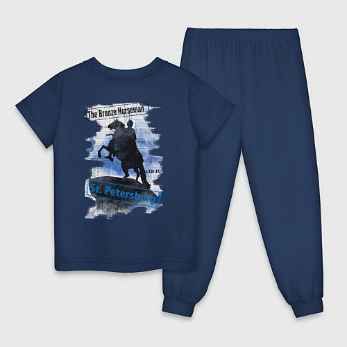 Детская пижама The Bronze Horseman / Тёмно-синий – фото 2