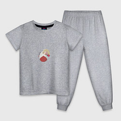 Пижама хлопковая детская Рика Приоритет Чудо-яйца, цвет: меланж