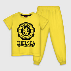 Пижама хлопковая детская Chelsea FC: Emblem, цвет: желтый