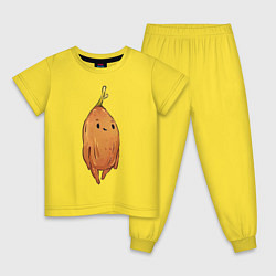 Пижама хлопковая детская Финик, цвет: желтый