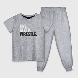 Детская пижама EAT SLEEP WRESTLE