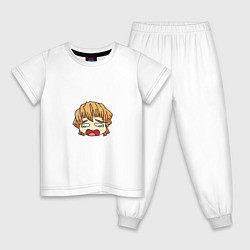 Пижама хлопковая детская Чиби Зеницу, цвет: белый