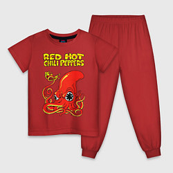 Пижама хлопковая детская RED HOT CHILI PEPPERS, цвет: красный