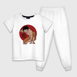 Пижама хлопковая детская Герой Шинра, цвет: белый