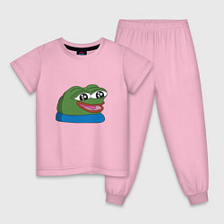 Пижама хлопковая детская Pepe happy Пепе хеппи, цвет: светло-розовый