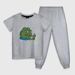 Пижама хлопковая детская Pepe love пепе лов, цвет: меланж