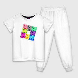 Пижама хлопковая детская Роблокс Roblox, цвет: белый