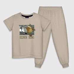 Пижама хлопковая детская Elden Ring Pot Горшок, цвет: миндальный