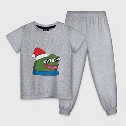 Пижама хлопковая детская Pepe, pepe happy, Пепе хеппи, pepe happy new year, цвет: меланж