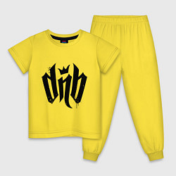 Пижама хлопковая детская DnВ, цвет: желтый