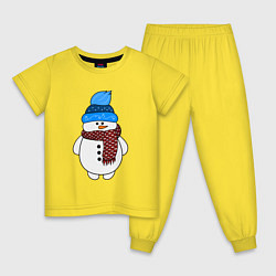 Детская пижама Снеговик в шапочке