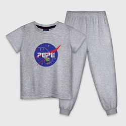 Пижама хлопковая детская Pepe Pepe space Nasa, цвет: меланж