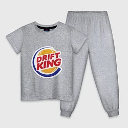 Пижама хлопковая детская Drift король, цвет: меланж