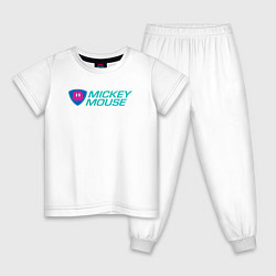 Пижама хлопковая детская Icon Mickey Mouse, цвет: белый