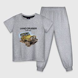 Пижама хлопковая детская Toyota Land Cruiser FJ 40 4X4, цвет: меланж