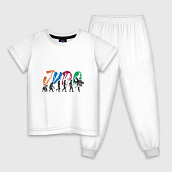 Пижама хлопковая детская Judo Evolution, цвет: белый