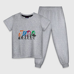 Пижама хлопковая детская Judo Evolution, цвет: меланж