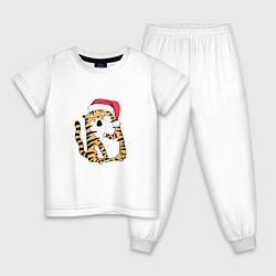 Детская пижама Удивленный новогодний тигр