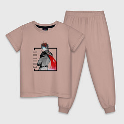Пижама хлопковая детская Тарталья в квадрате, цвет: пыльно-розовый