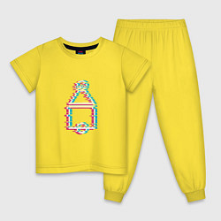 Пижама хлопковая детская Стиль Кальмара, цвет: желтый