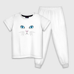 Детская пижама Белый кот 01