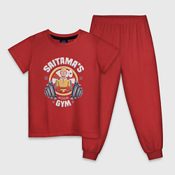 Пижама хлопковая детская Ванпанчмен 01, цвет: красный