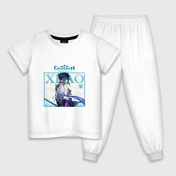 Пижама хлопковая детская Xiao - Genshin Impact, цвет: белый