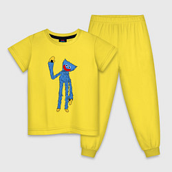 Пижама хлопковая детская Веселый Хагги, цвет: желтый