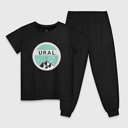 Пижама хлопковая детская УРАЛ 01, цвет: черный