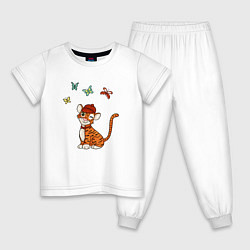 Детская пижама Тигр и бабочки 2022 Новый год