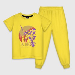 Пижама хлопковая детская Евангелион 01, цвет: желтый