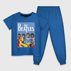 Пижама хлопковая детская The Beatles - world legend!, цвет: синий