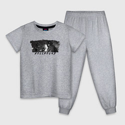 Пижама хлопковая детская Существа Hellbound, цвет: меланж