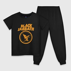 Пижама хлопковая детская Black Sabbath Vol 4 Рок группа, цвет: черный