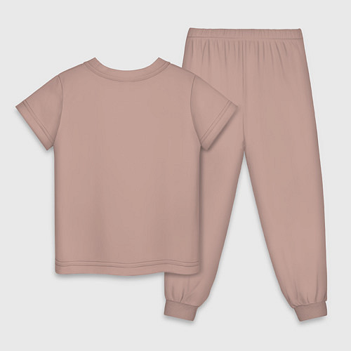 Детская пижама QR-Кот 3D / Пыльно-розовый – фото 2