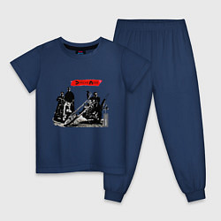 Пижама хлопковая детская Depeche mode spirit, цвет: тёмно-синий