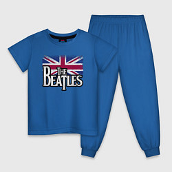 Пижама хлопковая детская The Beatles Great Britain Битлз, цвет: синий
