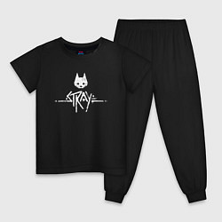 Детская пижама Stray: White Logo