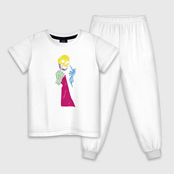 Пижама хлопковая детская Господин Никто, цвет: белый
