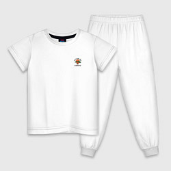 Пижама хлопковая детская Miyagi do Mini Logo, цвет: белый