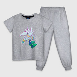 Пижама хлопковая детская Ёж Сильвер sonic 003, цвет: меланж