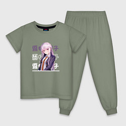Пижама хлопковая детская Данганронпа Danganronpa, Кёко Киригири Kyouko Kiri, цвет: авокадо