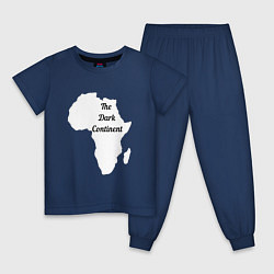 Пижама хлопковая детская The Dark Continent Африка, цвет: тёмно-синий
