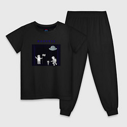 Пижама хлопковая детская БезумиеMadness, цвет: черный