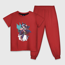 Пижама хлопковая детская Юнь Цзинь готова к бою, цвет: красный