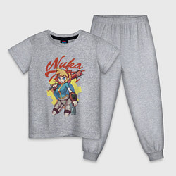 Пижама хлопковая детская Fallout Nuka Cola Hero Pop art, цвет: меланж
