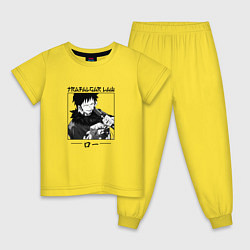 Пижама хлопковая детская Ван-Пис, Трафальгар Ло Trafalgar Law, цвет: желтый