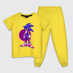 Пижама хлопковая детская Sonic Exe Video game Hedgehog, цвет: желтый